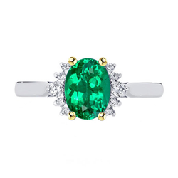 Briljant GIA Gekeurd Smaragd Edelsteen Ring – 2,50 karaat