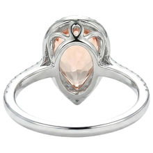 Afbeelding in Gallery-weergave laden, echte round morganiet 9.00karaat ring met diamantaccenten
