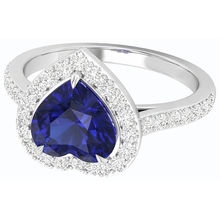 Afbeelding in Gallery-weergave laden, echte round diamant 2.50karaat ring bovenaanzicht
