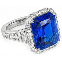 Afbeelding in Gallery-weergave laden, echte baguette diamant 3.50karaat ring vooraanzicht
