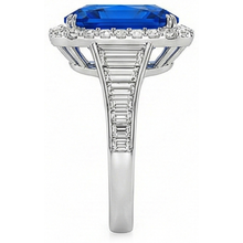 Afbeelding in Gallery-weergave laden, echte baguette diamant 3.50karaat ring bovenaanzicht
