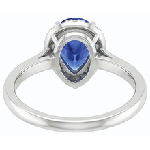Afbeelding in Gallery-weergave laden, echte round saffier 2.50karaat ring close-up detail
