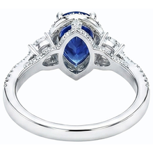 Afbeelding in Gallery-weergave laden, echte round diamant 4.50karaat ring zijaanzicht
