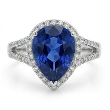 Afbeelding in Gallery-weergave laden, echte round diamant 3.50karaat ring zijaanzicht
