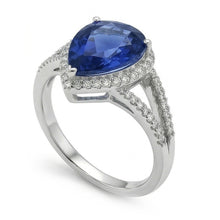 Afbeelding in Gallery-weergave laden, echte round diamant 3.50karaat ring close-up detail

