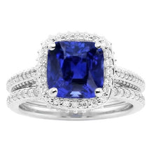 Afbeelding in Gallery-weergave laden, echte round diamant 4.50karaat ring zijaanzicht
