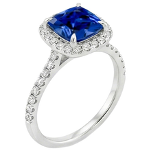 Afbeelding in Gallery-weergave laden, echte round diamant 3.25karaat ring zijaanzicht
