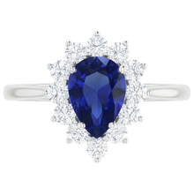 Afbeelding in Gallery-weergave laden, echte round diamant 2.25karaat ring bovenaanzicht
