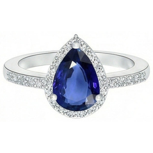 Afbeelding in Gallery-weergave laden, echte pear diamant 3.25karaat ring profielweergave
