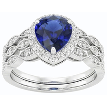 Afbeelding in Gallery-weergave laden, echte pear diamant 4.50karaat ring close-up detail
