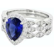 Afbeelding in Gallery-weergave laden, echte pear diamant 4.50karaat ring profielweergave
