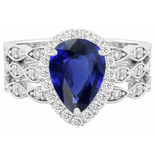 Afbeelding in Gallery-weergave laden, echte pear diamant 4.50karaat ring op wit
