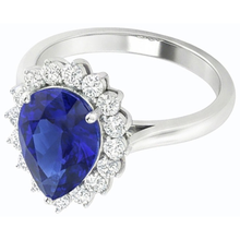 Afbeelding in Gallery-weergave laden, echte round diamant 3.50karaat ring bovenaanzicht
