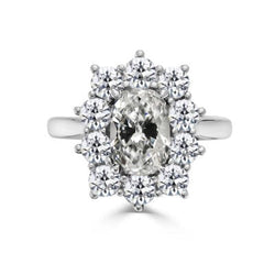 Natuurlijke Diamanten Ring 4.50ct - Witgoud 14K