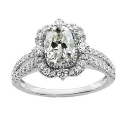 Natuurlijke Diamanten Ring 5ct - Witgoud 14K