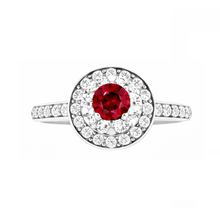 Afbeelding in Gallery-weergave laden, echte round diamant 1.80karaat ring bovenaanzicht
