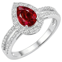 Afbeelding in Gallery-weergave laden, echte round robijn 2.75karaat ring close-up detail
