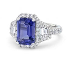 Afbeelding in Gallery-weergave laden, echte round diamant 4.50karaat ring profielweergave
