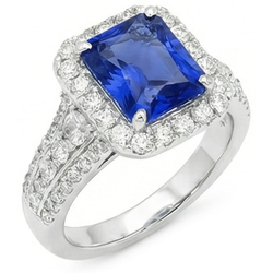 Echte Saffier Ring 3.50 Karaat