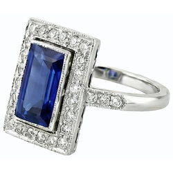 Echte Saffier Ring 4 Karaat
