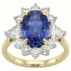 Echte Saffier Ring 4.25 Karaat