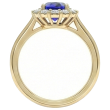 Afbeelding in Gallery-weergave laden, echte round saffier 5.25karaat ring profielweergave
