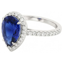 Afbeelding in Gallery-weergave laden, echte round diamant 3.25karaat ring zijaanzicht
