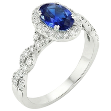Afbeelding in Gallery-weergave laden, echte round diamant 4.50karaat ring zijaanzicht
