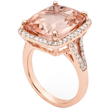 Afbeelding in Gallery-weergave laden, echte round morganiet 13.90karaat ring profielweergave
