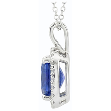 Afbeelding in Gallery-weergave laden, Halo Kussen Blauwe Saffier &amp; IGI GECERTIFICEERDE Diamanten Hanger Sieraden 10.75 Karaat
