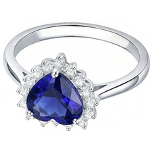 Afbeelding in Gallery-weergave laden, Halo natuurlijke blauwe saffier ring ster stijl Natuurlijke echte diamant ( niet in het laboratorium gekweekt )en 2,50 karaat
