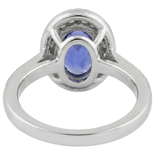 Afbeelding in Gallery-weergave laden, Halo ovaal 10,25 karaat tanzaniet &amp; Natuurlijke echte diamanten ( niet in een laboratorium gekweekt ) ring wit goud 14k
