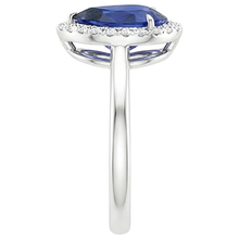 Afbeelding in Gallery-weergave laden, echte round saffier 5karaat ring op wit
