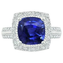 Afbeelding in Gallery-weergave laden, echte round diamant 3.70karaat ring zijaanzicht
