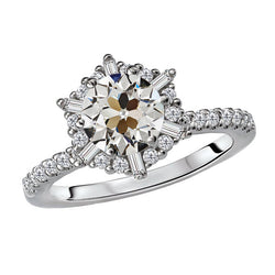 Echt VVS Zuiverheid Fijne Diamant Halo Ring 2 karaat