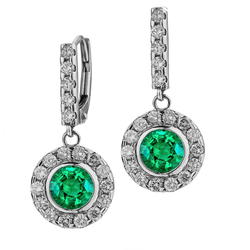 Briljant Gemstone Earring – Colombiaanse Smaragd 1,50 karaat