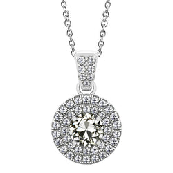 3 karaat Briljant Halo in 14K Witgoud