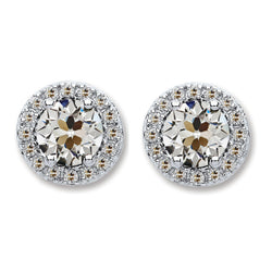 Luxueus Oorbellen met Old Mine Slijpvorm Fijne Diamant – 1,50