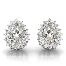 Old Mine Slijpvorm Fijne Diamant Oorhangers – 3 karaat in 14K