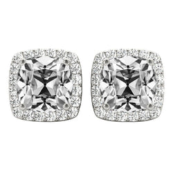 Cushion Slijpvorm Diamant Oorbellen – 15 karaat in 14 Karaat