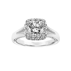 Halo Echt Diamanten Trouwring Van 2,70 Ct Witgoud