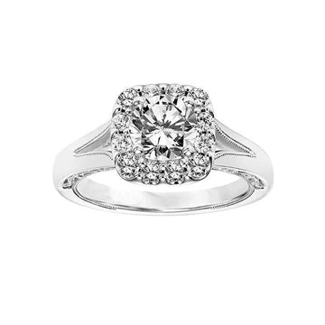 Halo Echt Diamanten Trouwring Van 2,70 Ct Witgoud