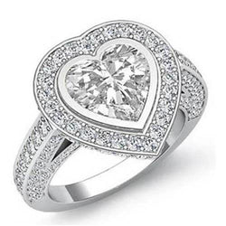 Halo Trouwring met natuurlijke uit de aarde gewonnen diamanten voor dames, fijn, 6.35 karaat, sieraden