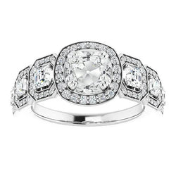 Natuurlijke Diamanten Ring 9.75ct - Witgoud 14K