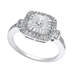 Halo Kussen Oud Slijpsel Baguette & Rond Natuurlijke uit de aarde gewonnen Diamanten Ring 4.75 Karaat