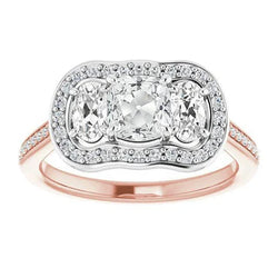 Natuurlijke Diamanten Ring 10.75ct - Tweekleurig 14K Goud