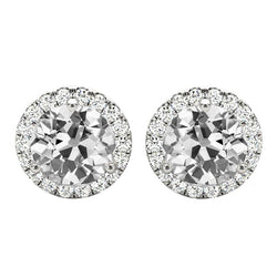 Briljant Oorbellen 6 karaat F/VS1 – 14K Witgoud