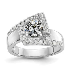 Halo Old Miner Echt Diamond Anniversary Ring 3 Karaat Dikke Schacht