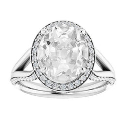Natuurlijke Diamanten Ring 9.50ct - Witgoud 14K