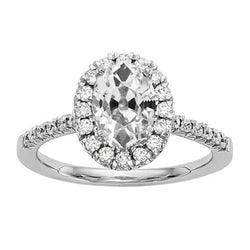 Natuurlijke Diamanten Ring 4.50ct - Witgoud 14K